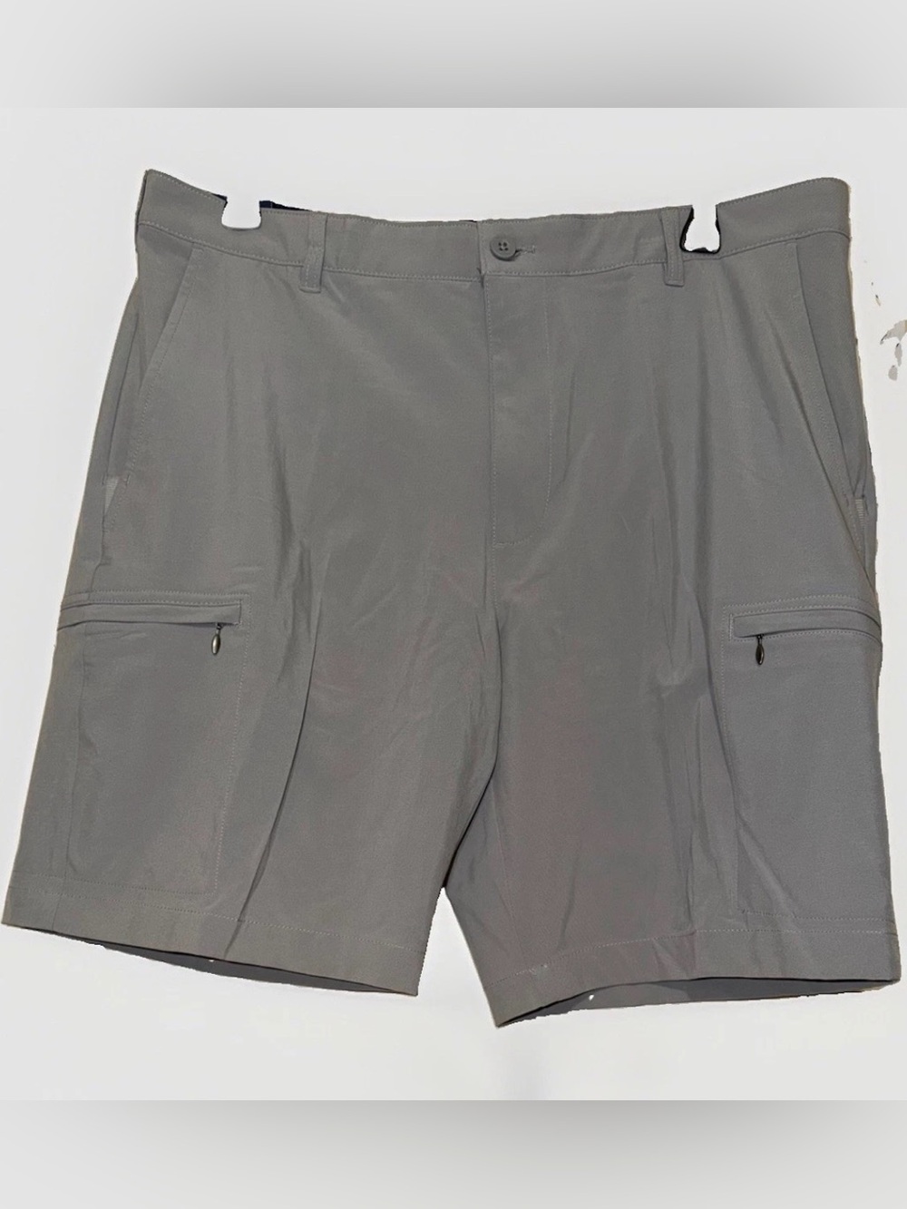 Izod Men's Size 38W Cinderblock Grey Golf Swing Flex Stretch Cargo 9.5 Inseam